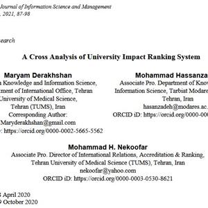 A Cross Analysis of Impact University Ranking System