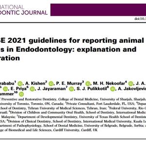 PRIASE 2021 Guidelines for Reporting Animal Studies in Endodontology Explanation and Elaboration